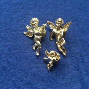 Golden Cherub Puti Angel Pins